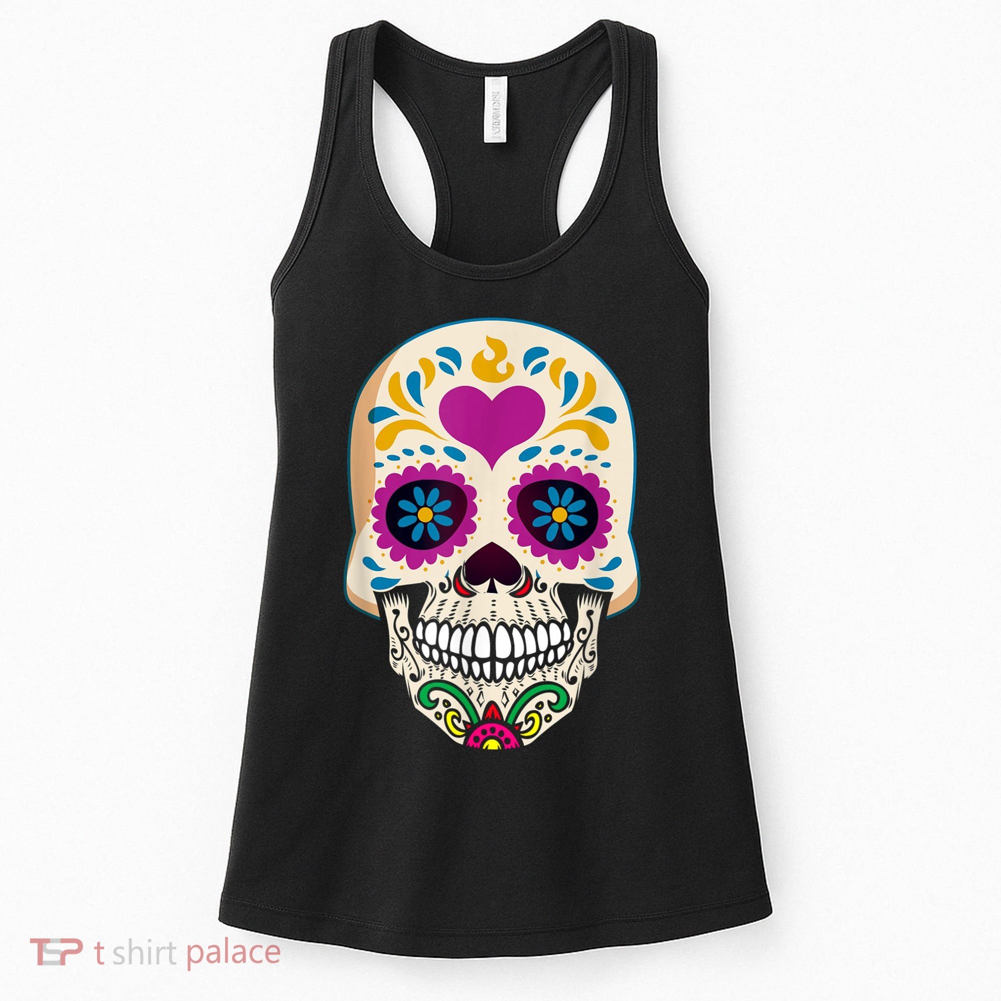 Sugar Skull Calavera Day Of The Dead Dia De Los Muertos Women's Tank Top