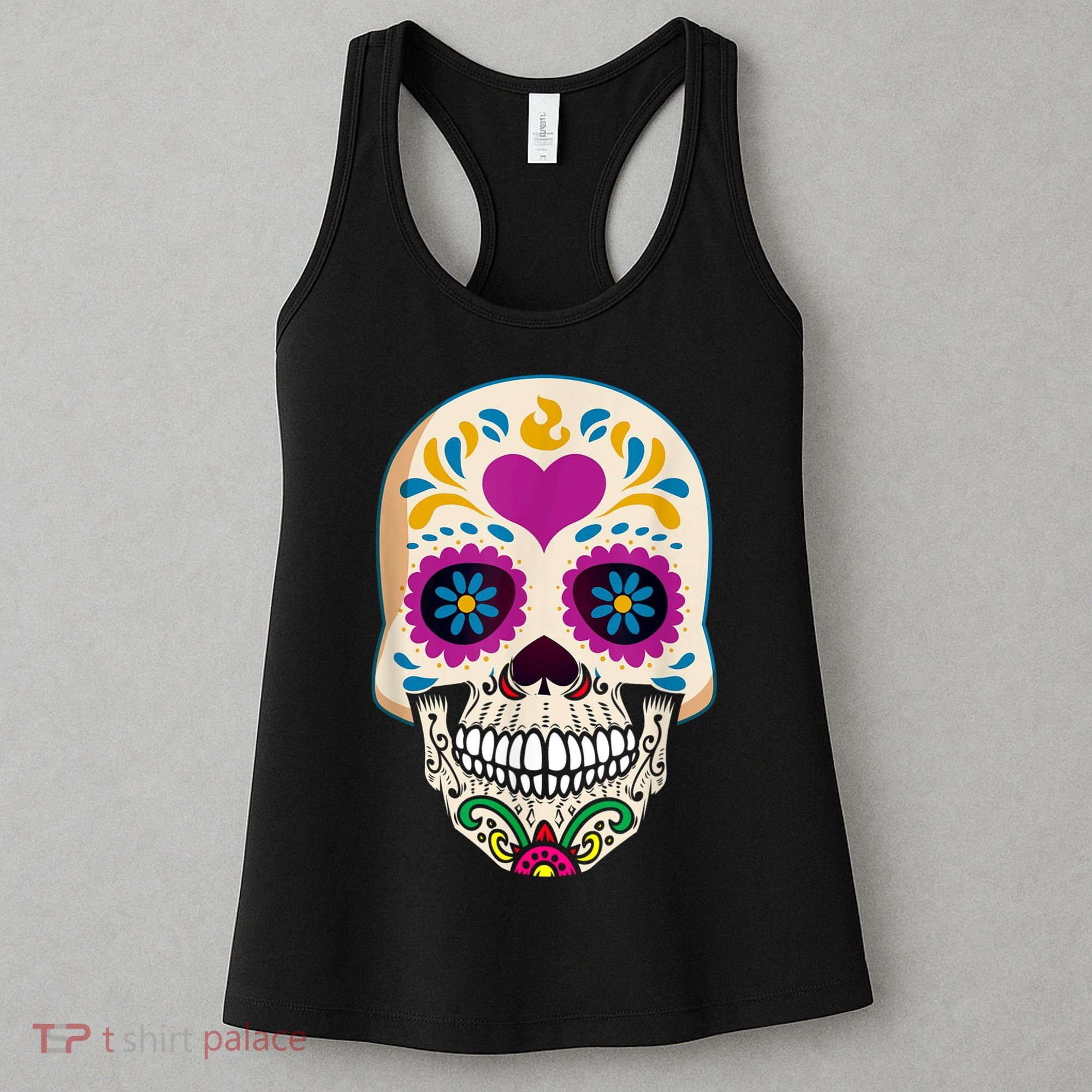Sugar Skull Calavera Day Of The Dead Dia De Los Muertos Women's Tank Top