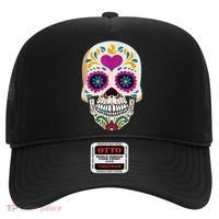 Sugar Skull Calavera Day Of The Dead Dia De Los Muertos Hat thumb 0