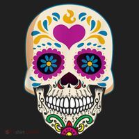 Sugar Skull Calavera Day Of The Dead Dia De Los Muertos Hat thumb 2
