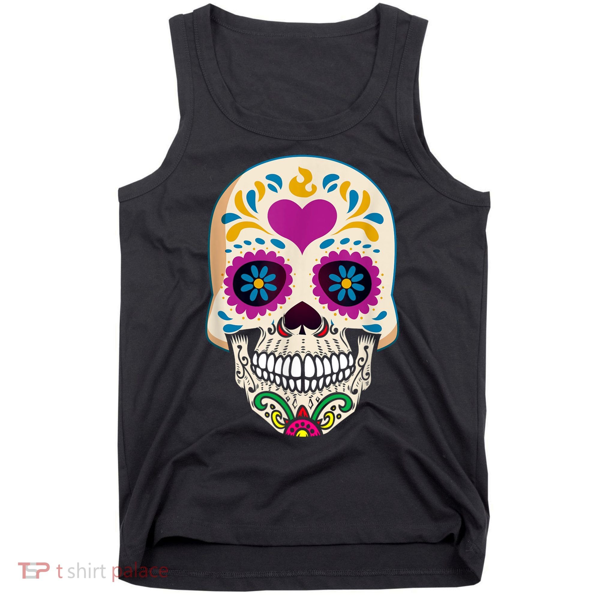 Sugar Skull Calavera Day Of The Dead Dia De Los Muertos Tank Top