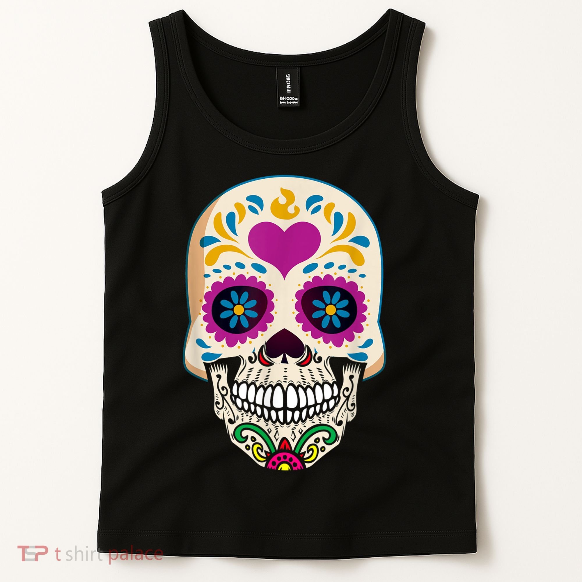 Sugar Skull Calavera Day Of The Dead Dia De Los Muertos Tank Top