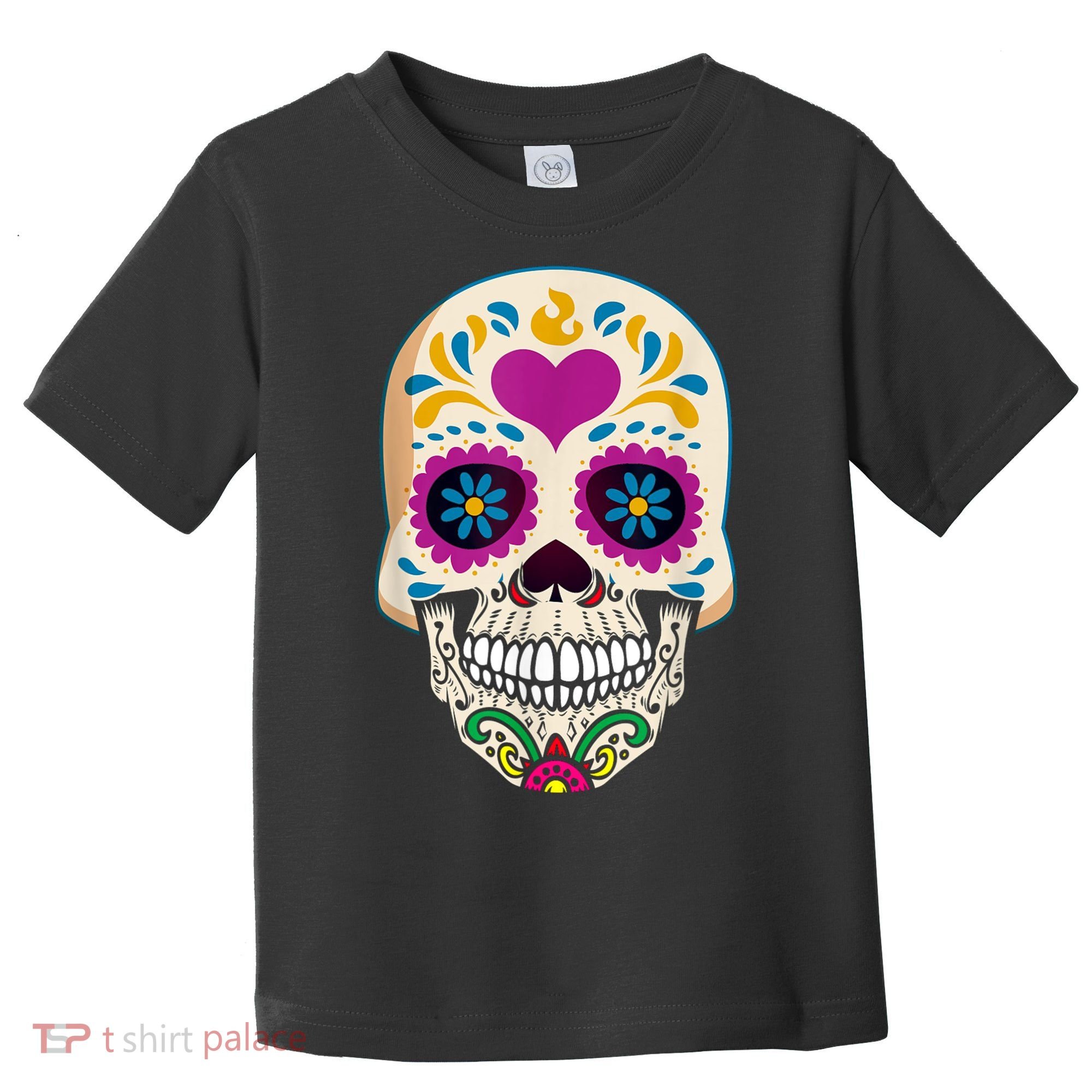 Sugar Skull Calavera Day Of The Dead Dia De Los Muertos Toddler T-Shirt