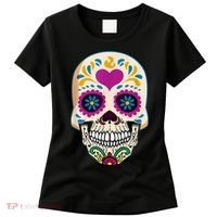 Sugar Skull Calavera Day Of The Dead Dia De Los Muertos Women's T-Shirt thumb 0