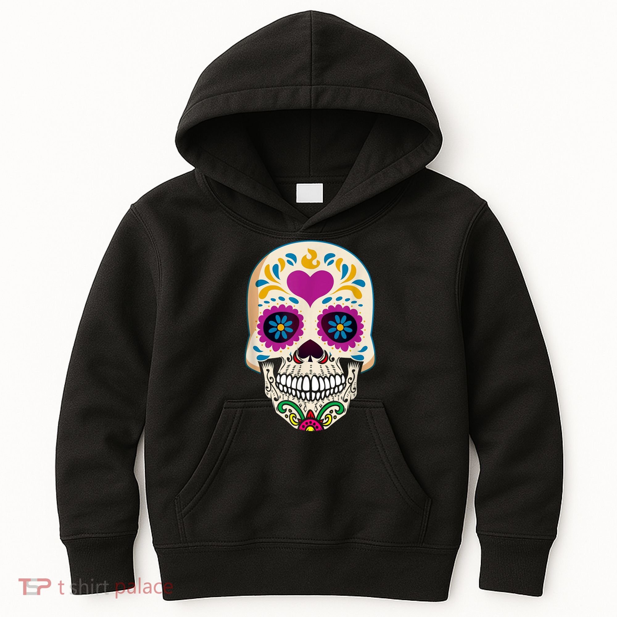 Sugar Skull Calavera Day Of The Dead Dia De Los Muertos Kids Hoodie