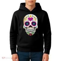 Sugar Skull Calavera Day Of The Dead Dia De Los Muertos Kids Hoodie thumb 4