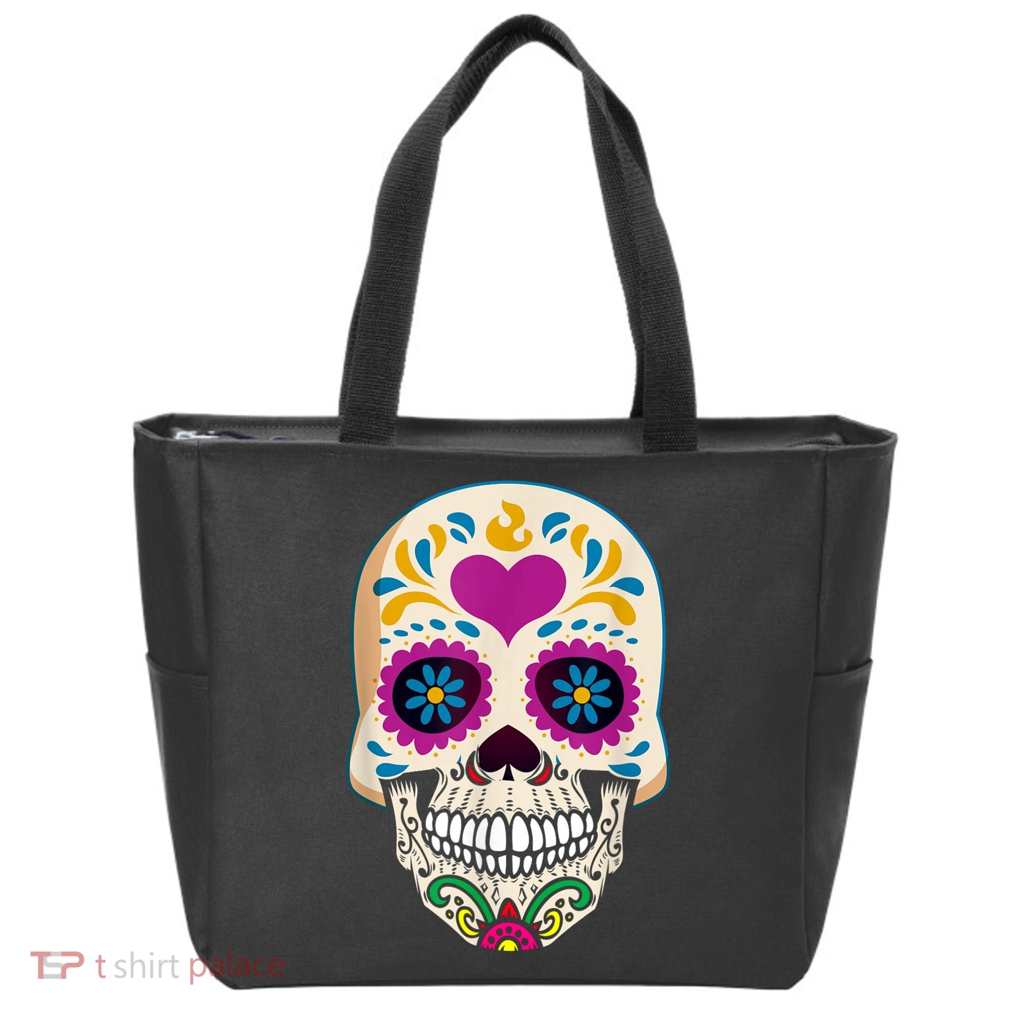 Sugar Skull Calavera Day Of The Dead Dia De Los Muertos Tote Bag