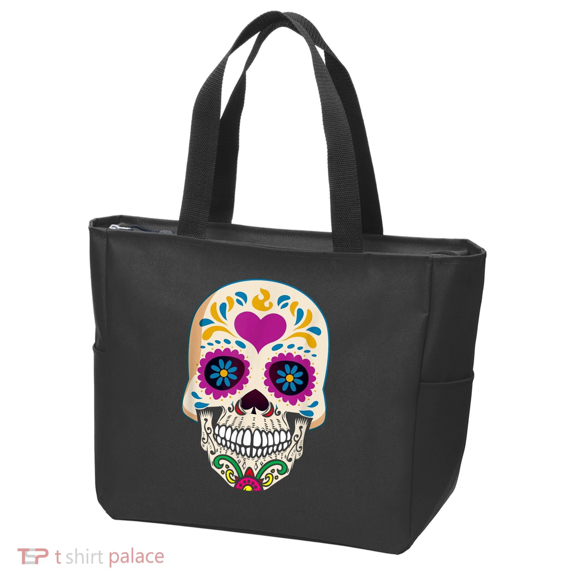 Sugar Skull Calavera Day Of The Dead Dia De Los Muertos Tote Bag