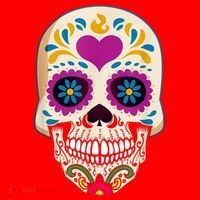 Sugar Skull Calavera Day Of The Dead Dia De Los Muertos Santa Hat thumb 1