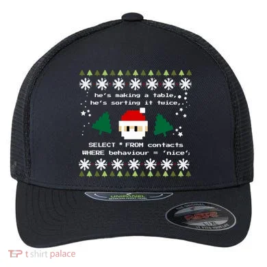 Sql Santa Claus Database Clause Developer Code Db Programmer Gift Flexfit Unipanel Trucker Cap