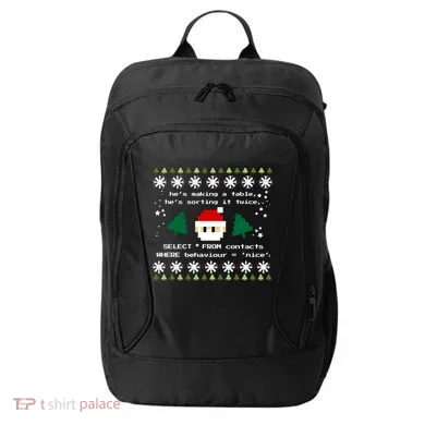 Sql Santa Claus Database Clause Developer Code Db Programmer Gift City Backpack