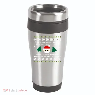 Sql Santa Claus Database Clause Developer Code Db Programmer Gift 16oz Travel Tumbler