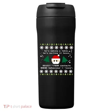 Sql Santa Claus Database Clause Developer Code Db Programmer Gift 24oz Duet Stainless Steel Tumbler