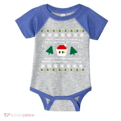 Sql Santa Claus Database Clause Developer Code Db Programmer Gift Infant Baby Jersey Bodysuit