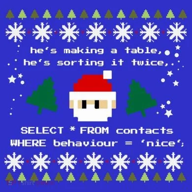 Sql Santa Claus Database Clause Developer Code Db Programmer Gift Kids Hoodie