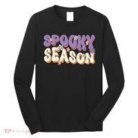 Spooky Season Cute Halloween Vibe Gift Long Sleeve Shirt thumb 0