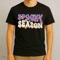 Spooky Season Cute Halloween Vibe Gift T-Shirt thumb 3