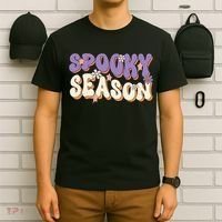 Spooky Season Cute Halloween Vibe Gift T-Shirt thumb 6