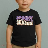 Spooky Season Cute Halloween Vibe Gift Toddler T-Shirt thumb 2