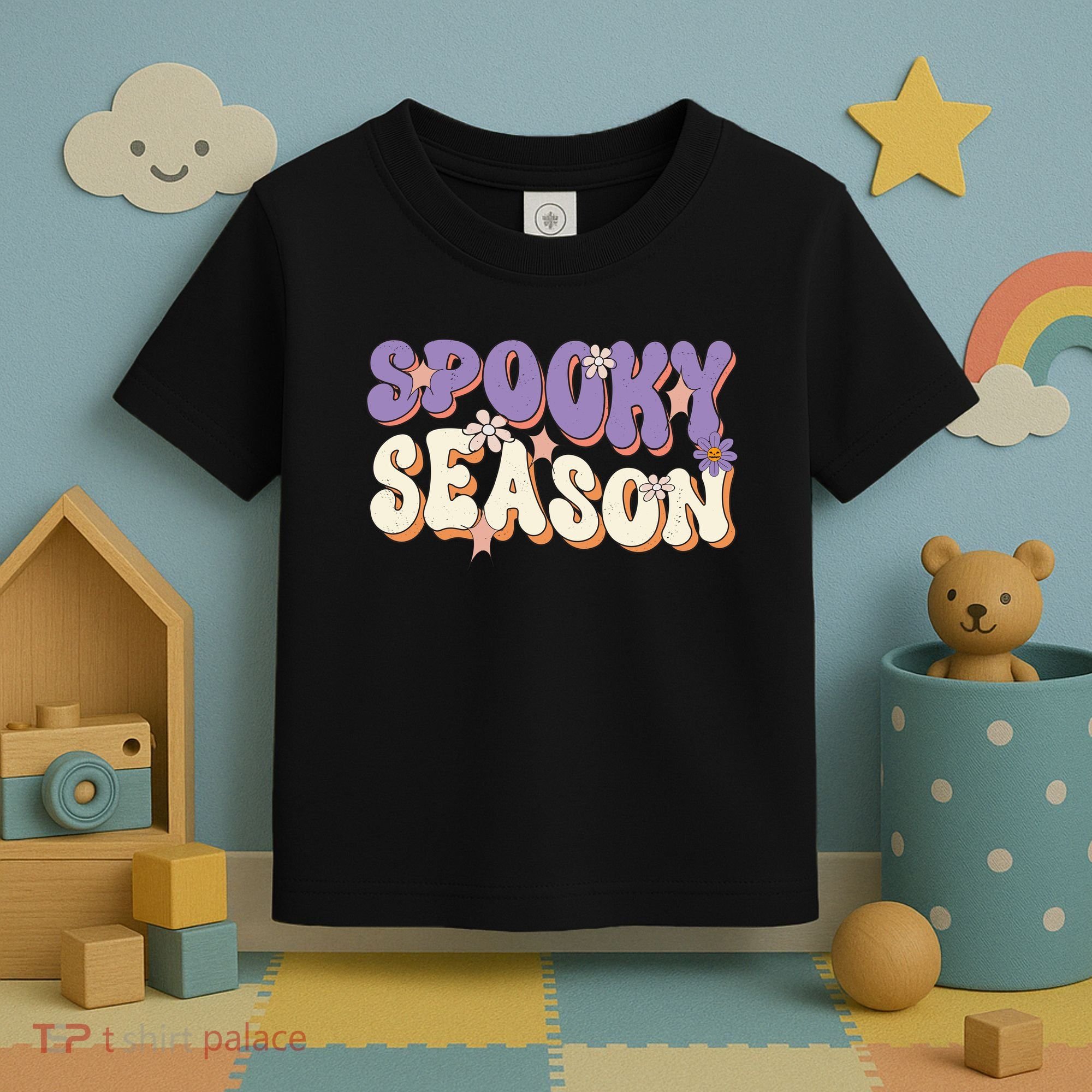 Spooky Season Cute Halloween Vibe Gift Toddler T-Shirt