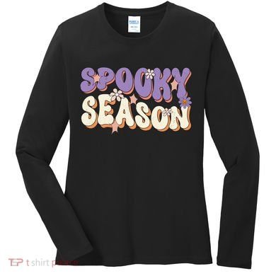 Spooky Season Cute Halloween Vibe Gift Women's Long Sleeve Shirt
