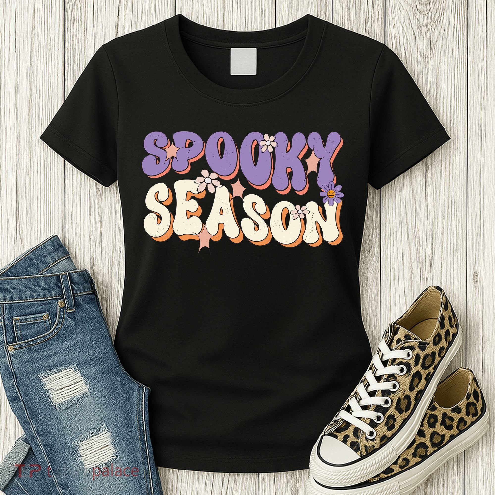 Spooky Season Cute Halloween Vibe Gift Women's T-Shirt