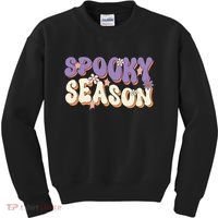 Spooky Season Cute Halloween Vibe Gift Kids Sweatshirt thumb 0