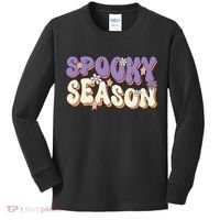 Spooky Season Cute Halloween Vibe Gift Kids Long Sleeve Shirt thumb 0