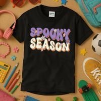 Spooky Season Cute Halloween Vibe Gift Kids T-Shirt thumb 3