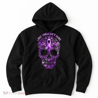 Sugar Skull Calavera Domestic Violence Awareness Hoodie