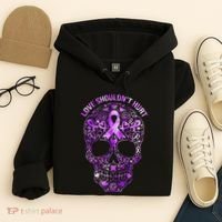 Sugar Skull Calavera Domestic Violence Awareness Hoodie thumb 4