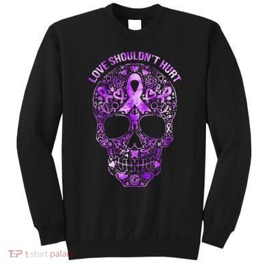 Sugar Skull Calavera Domestic Violence Awareness Sweatshirt