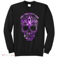 Sugar Skull Calavera Domestic Violence Awareness Sweatshirt thumb 0