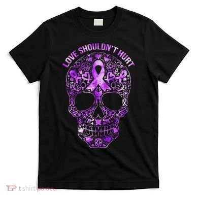 Sugar Skull Calavera Domestic Violence Awareness T-Shirt