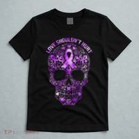 Sugar Skull Calavera Domestic Violence Awareness T-Shirt thumb 5