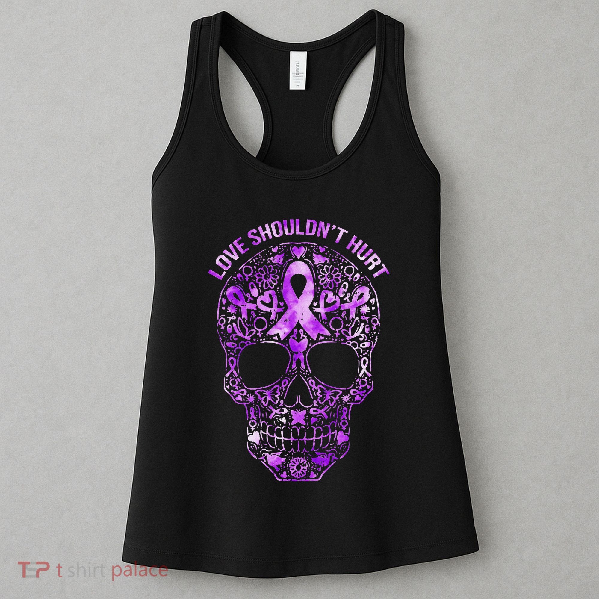 Sugar Skull Calavera Domestic Violence Awareness Women's Tank Top
