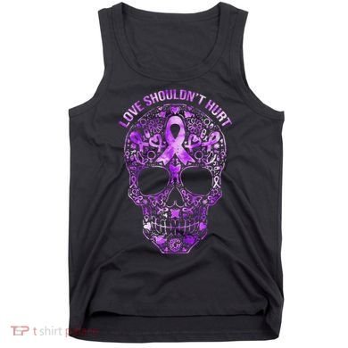 Sugar Skull Calavera Domestic Violence Awareness Tank Top