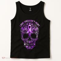 Sugar Skull Calavera Domestic Violence Awareness Tank Top thumb 2