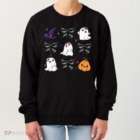 Spooky Season Cute Boo Ghost Coquette Halloween Women's Sweatshirt thumb 0