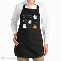 Spooky Season Cute Boo Ghost Coquette Halloween Apron thumb 2