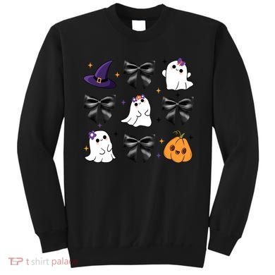 Spooky Season Cute Boo Ghost Coquette Halloween Sweatshirt