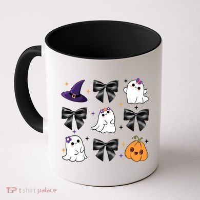 Spooky Season Cute Boo Ghost Coquette Halloween Coffee Mug