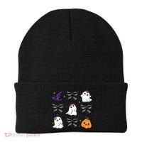 Spooky Season Cute Boo Ghost Coquette Halloween Beanie thumb 0