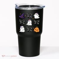 Spooky Season Cute Boo Ghost Coquette Halloween Tumbler thumb 0