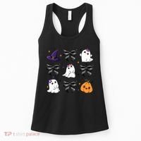 Spooky Season Cute Boo Ghost Coquette Halloween Women's Tank Top thumb 0