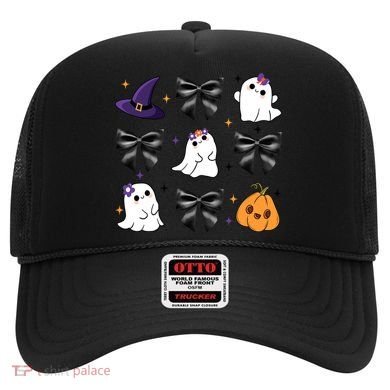 Spooky Season Cute Boo Ghost Coquette Halloween Hat