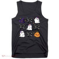 Spooky Season Cute Boo Ghost Coquette Halloween Tank Top thumb 0