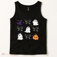 Spooky Season Cute Boo Ghost Coquette Halloween Tank Top thumb 2