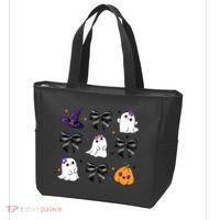 Spooky Season Cute Boo Ghost Coquette Halloween Tote Bag thumb 3