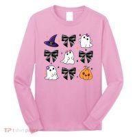 Spooky Season Cute Boo Ghost Coquette Halloween Long Sleeve Shirt thumb 0